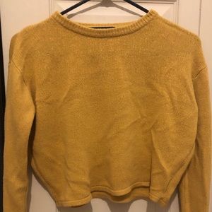 Cropped yellow Brandy Melville sweater